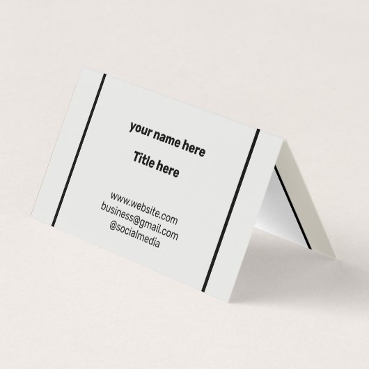 EENVOUDIG MINIMAAL TOEVOEGEN UW LOGO-DOUANESTEKST  VISITEKAARTJE (Achterkant)