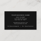 Eenvoudig minimaal trendy monogram Visitekaartje (Achterkant)