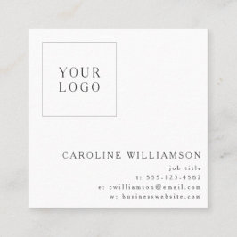 Eenvoudig, minimaal, vierkant, Professional Logo Vierkante Visitekaartje