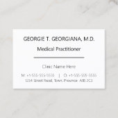 Eenvoudig, minimaal Visitekaartje (Voorkant)