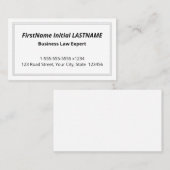 Eenvoudig, minimaal Visitekaartje (Voorkant / Achterkant)