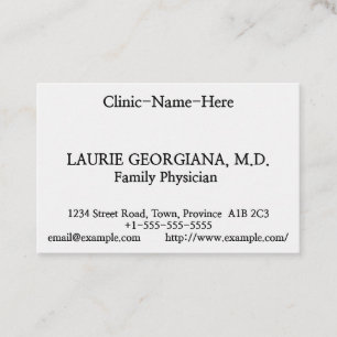 Eenvoudig, Minimaal Visitekaartje