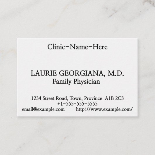 Eenvoudig, minimaal Visitekaartje (Voorkant)