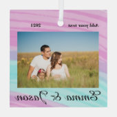 eenvoudig minimaal voeg de waterverf van het jouw  glas ornament (Achterkant)