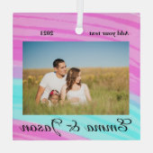 eenvoudig minimaal voeg de waterverf van het jouw  glas ornament (Achterkant)