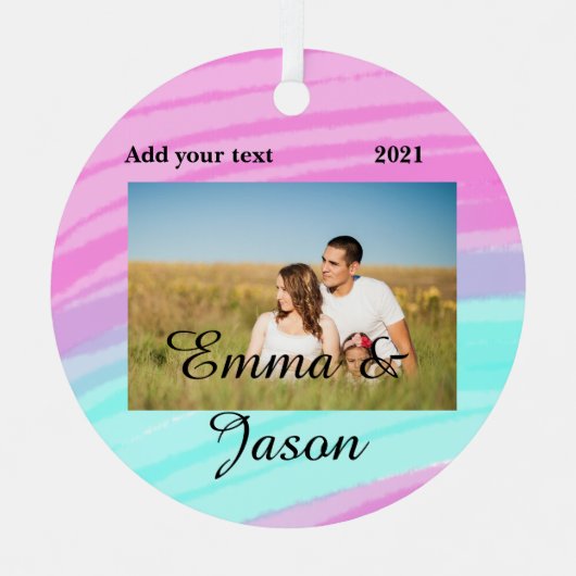 eenvoudig minimaal voeg de waterverf van het jouw metalen ornament (Voorkant)