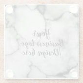 Eenvoudig Minimaal Voeg hier uw logo/ontwerp marme Glazen Onderzetter (Achterkant)