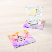 Eenvoudig Minimaal Voeg hier uw logo/ontwerp marme Kartonnen Onderzetters (Insitu)