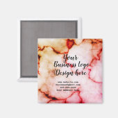 Eenvoudig Minimaal Voeg hier uw logo/ontwerp marme Magneet (Voorkant / Achterkant)