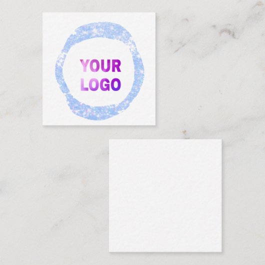 eenvoudig minimaal voeg hier uw logo/ontwerp-scher vierkante visitekaartje (Voorkant / Achterkant)