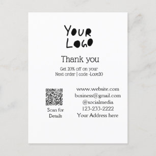 eenvoudig minimaal voeg hier uw logo/ontwerp tekst briefkaart