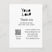 eenvoudig minimaal voeg hier uw logo/ontwerp tekst briefkaart (Voorkant)