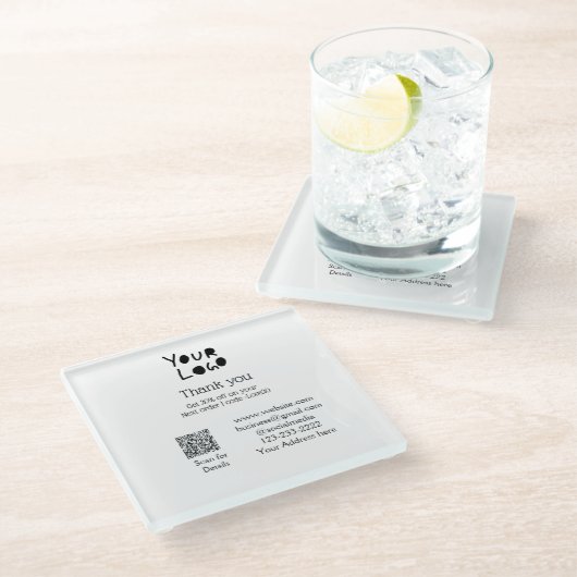 eenvoudig minimaal voeg hier uw logo/ontwerp tekst glazen onderzetter (Schuin)