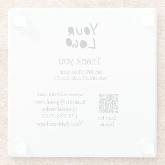 eenvoudig minimaal voeg hier uw logo/ontwerp tekst glazen onderzetter (Achterkant)