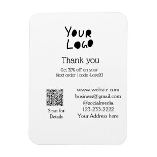 eenvoudig minimaal voeg hier uw logo/ontwerp tekst magneet