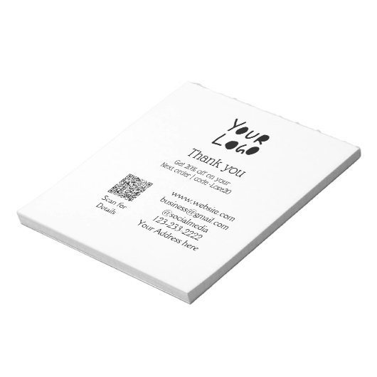 eenvoudig minimaal voeg hier uw logo/ontwerp tekst notitieblok (Linkerzijde)