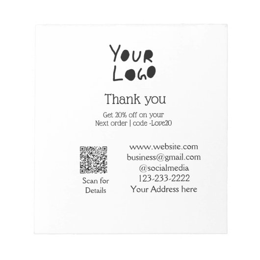 eenvoudig minimaal voeg hier uw logo/ontwerp tekst notitieblok (Voorkant)