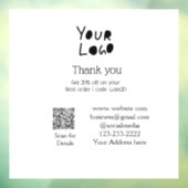 eenvoudig minimaal voeg hier uw logo/ontwerp tekst raamsticker (Vel 3)