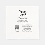 eenvoudig minimaal voeg hier uw logo/ontwerp tekst servet (Voorkant)