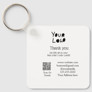 eenvoudig minimaal voeg hier uw logo/ontwerp tekst sleutelhanger