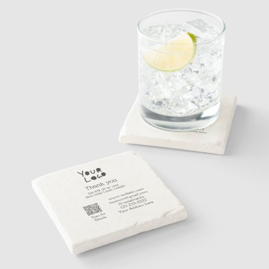 eenvoudig minimaal voeg hier uw logo/ontwerp tekst stenen onderzetter (Zijkant)