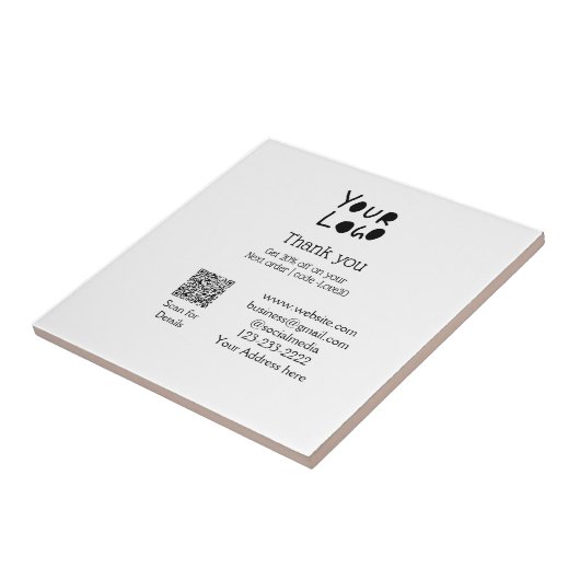 eenvoudig minimaal voeg hier uw logo/ontwerp tekst tegeltje (Zijkant)