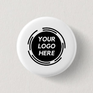 Eenvoudig minimaal voeg hier uw logo/ontwerp toe ronde button 3,2 cm