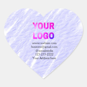 eenvoudig minimaal voeg hier uw logo/ontwerp toe v hart sticker