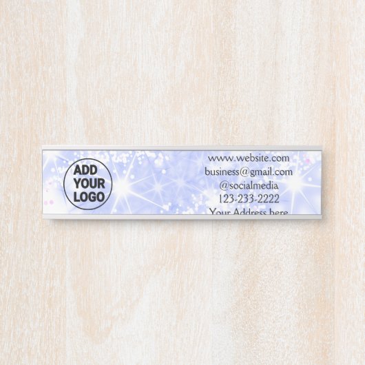 eenvoudig minimaal voeg hier uw logo-/ontwerpnaam deurbordje (Voorkant)