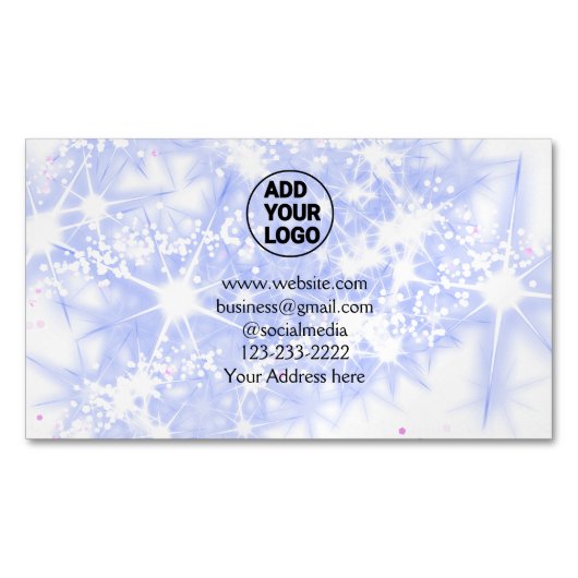 eenvoudig minimaal voeg hier uw logo-/ontwerpnaam magnetisch visitekaartje (Voorkant)