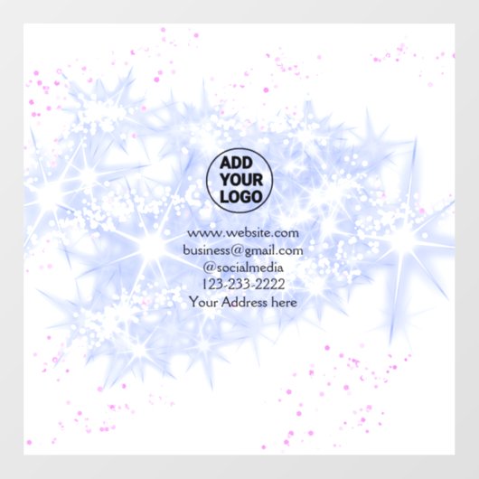 eenvoudig minimaal voeg hier uw logo-/ontwerpnaam  raamsticker (Vel)