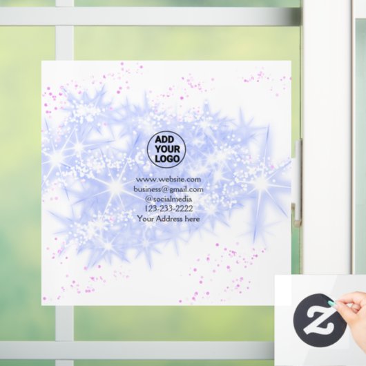 eenvoudig minimaal voeg hier uw logo-/ontwerpnaam  raamsticker (Huis)