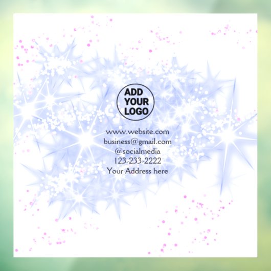 eenvoudig minimaal voeg hier uw logo-/ontwerpnaam  raamsticker (Vel 3)