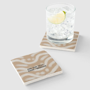 Eenvoudig minimaal voeg je fototekst glitter spars stenen onderzetter