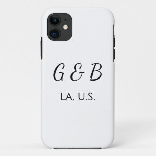 EENVOUDIG MINIMAAL voeg je koppelnaam stadnaam tek Case-Mate iPhone Case