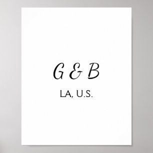 EENVOUDIG MINIMAAL voeg je koppelnaam stadnaam tek Poster