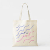 EENVOUDIG MINIMAAL voeg je koppelnaam stadnaam tek Tote Bag (Achterkant)