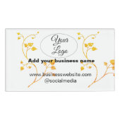 eenvoudig minimaal voeg je logo/design goudgeel to naambadge (Voorkant)