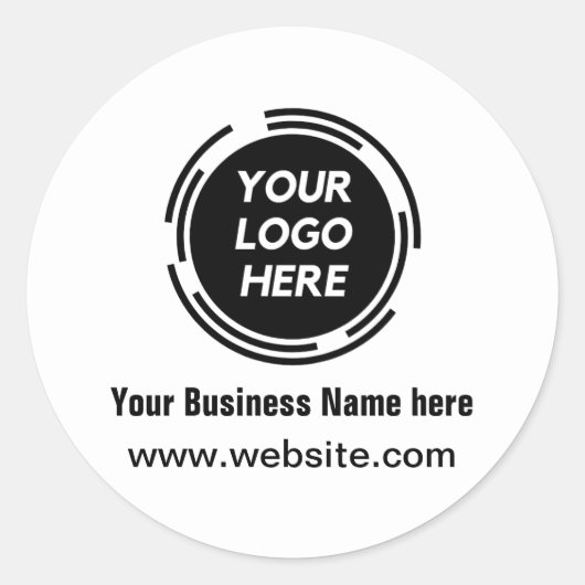 Eenvoudig minimaal voeg je logo/design hier klassi ronde sticker (Voorkant)