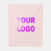 eenvoudig minimaal voeg je logo/design hier tekst  fleece deken (Voorkant)