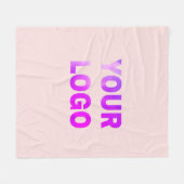 eenvoudig minimaal voeg je logo/design hier tekst  fleece deken (Voorkant (Horizontaal))