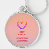 eenvoudig minimaal voeg je logo naam waterverf toe sleutelhanger (Voorkant)