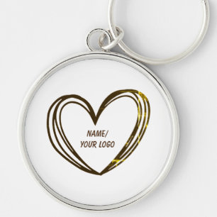 eenvoudig minimaal voeg je logo naam waterverf toe sleutelhanger