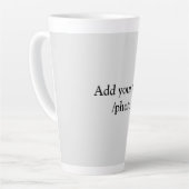 eenvoudig minimaal voeg je logo-tekstgegevens koff latte mok (Linkerhoek)