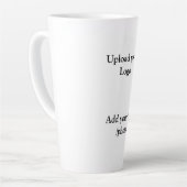 eenvoudig minimaal voeg je logo-tekstgegevens koff latte mok (Linkerhoek)