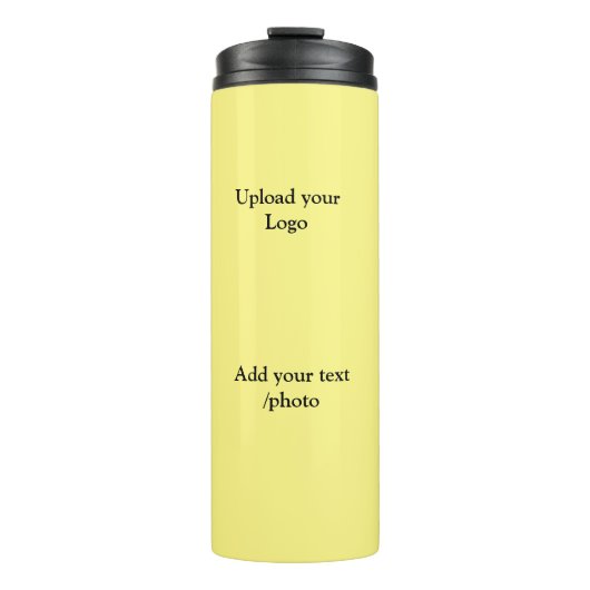 eenvoudig minimaal voeg je logo-tekstgegevens koff thermosbeker (Voorkant)