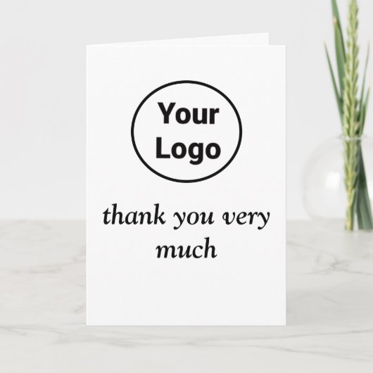 Eenvoudig minimaal voeg je logo-tekstkaart toe kaart (Voorkant)