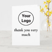 Eenvoudig minimaal voeg je logo-tekstkaart toe kaart (Gele Bloem)