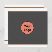 Eenvoudig minimaal voeg je logo-tekstnaam toe aankondiging (Voorkant / Achterkant)