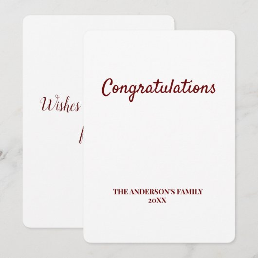 Eenvoudig minimaal voeg je logo-tekstnaam toe aankondiging (Voorkant / Achterkant)